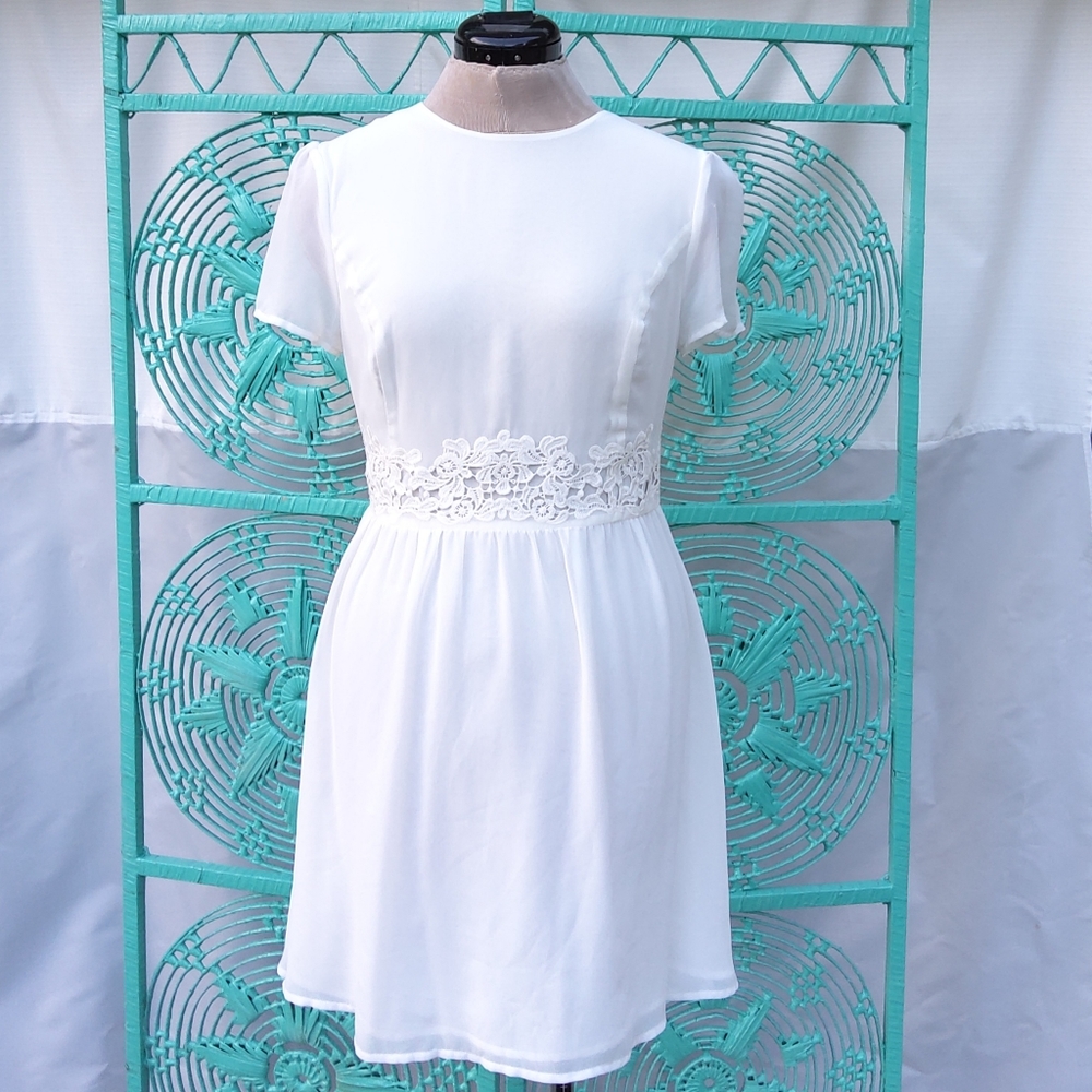 New TOPSHOP Lined Chiffon Dress